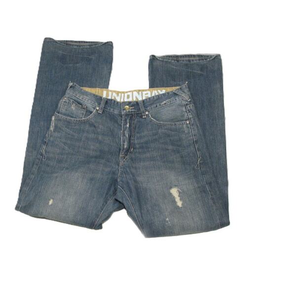 Union Bay Men's Vintage Distressed Straight Leg Relaxed Jeans Size 32x32 - Picture 2 of 5